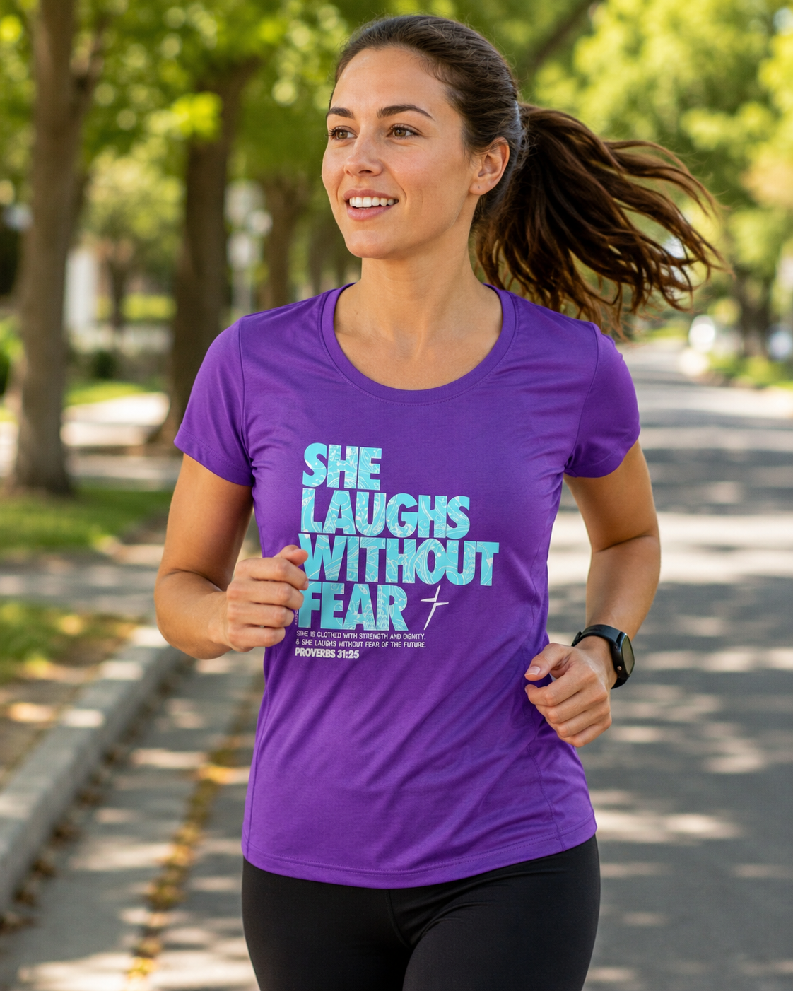 Kerusso She Laughs Without Fear Active Christian - Adult & Kids T-Shirts, Sweatshirts & Hoodies apparel design preview 1