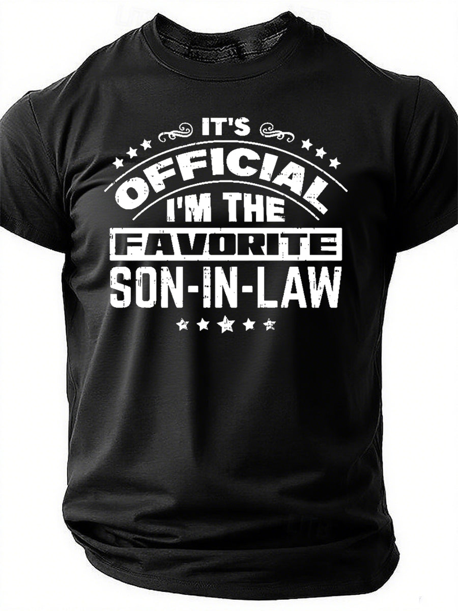 It's Official I'm The Favorite Son In Law Print Men - Adult & Kids T-Shirts, Sweatshirts & Hoodies apparel design preview 1