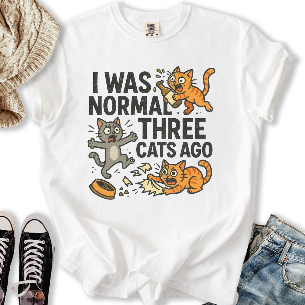 I was Normal Wild Cat - Adult & Kids T-Shirts, Sweatshirts & Hoodies apparel design preview 1