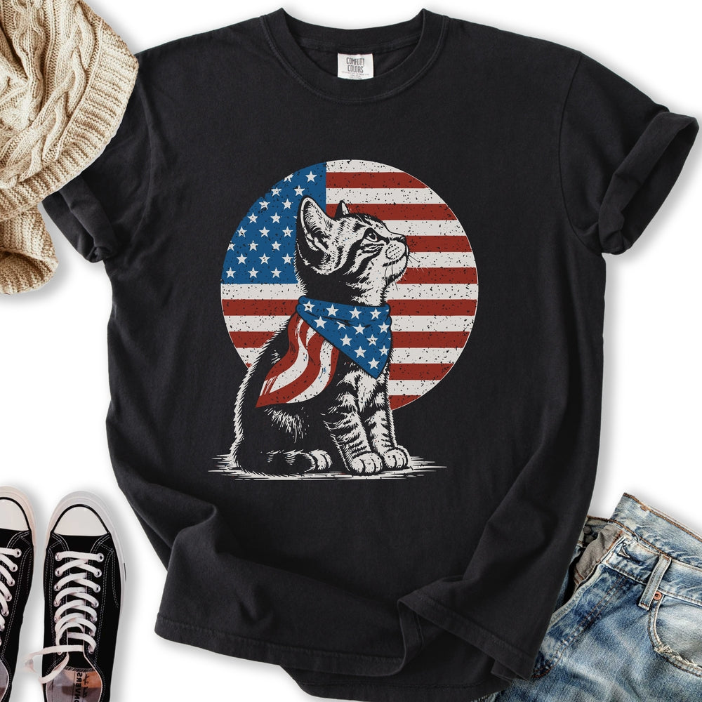 Kitten America Flag - Adult & Kids T-Shirts, Sweatshirts & Hoodies apparel design preview 2