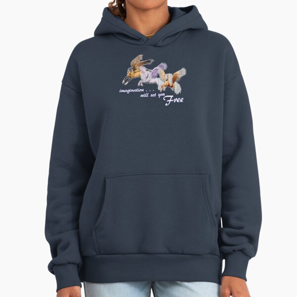 Imagination Will Set You Free Flying Pegasus Horses - Adult & Kids T-Shirts, Sweatshirts & Hoodies apparel design preview 1