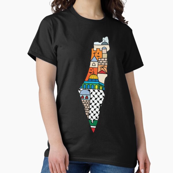 I Love Palestine My Homeland Palestinian Map with - Adult & Kids T-Shirts, Sweatshirts & Hoodies apparel design preview 1