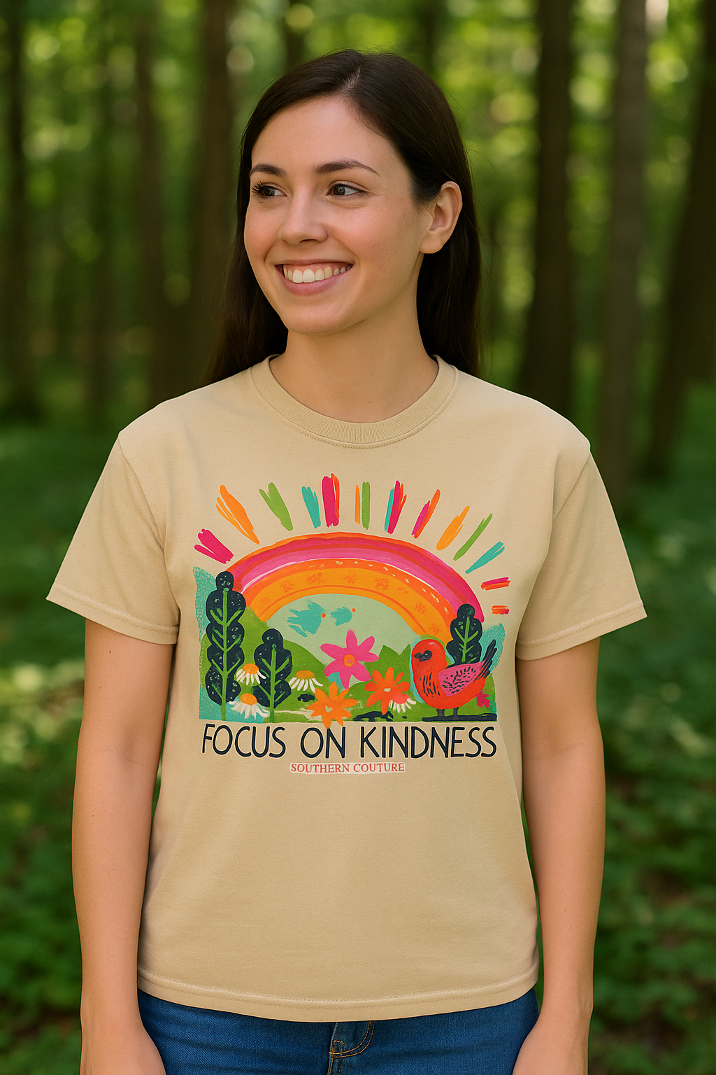 Southern Couture Focus On Kindness Comfort Colors - Adult & Kids T-Shirts, Sweatshirts & Hoodies apparel design preview 1