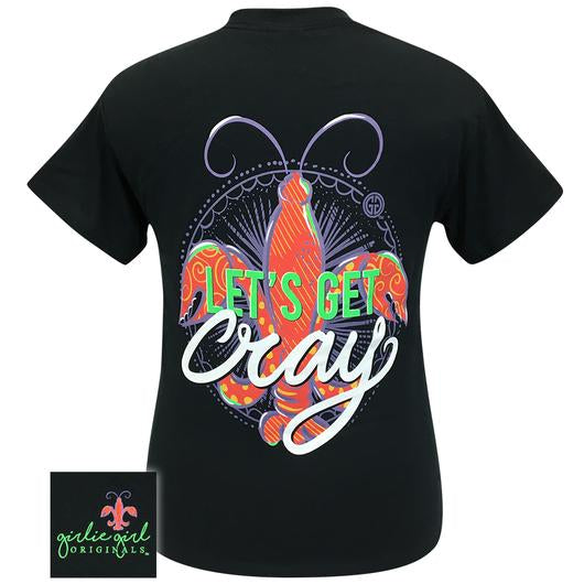 Girlie Girl Originals Preppy Let's Get Cray Crawfish - Adult & Kids T-Shirts, Sweatshirts & Hoodies apparel design preview 1