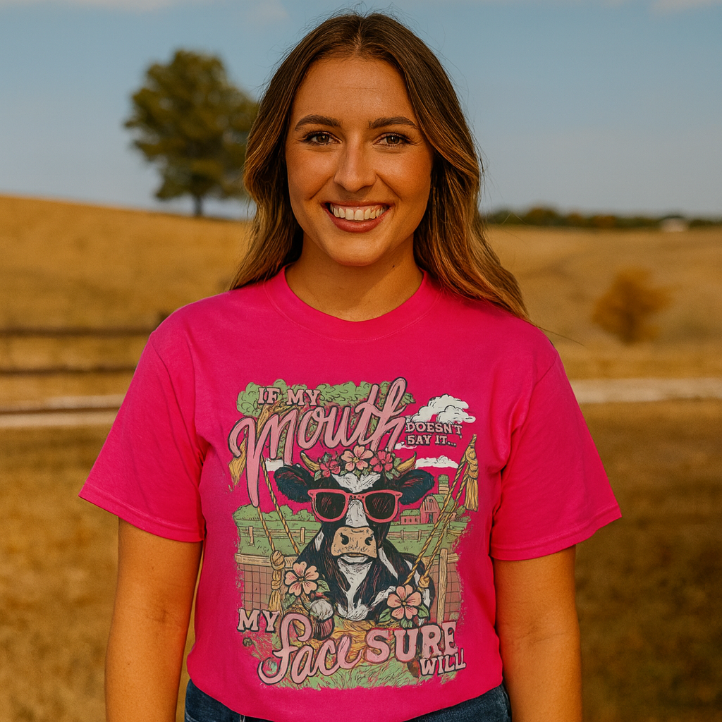 Girlie Girl Originals Cow Face - Adult & Kids T-Shirts, Sweatshirts & Hoodies apparel design preview 1