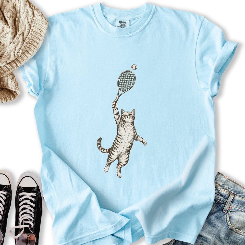 Tennis Cat - Adult & Kids T-Shirts, Sweatshirts & Hoodies apparel design preview 2