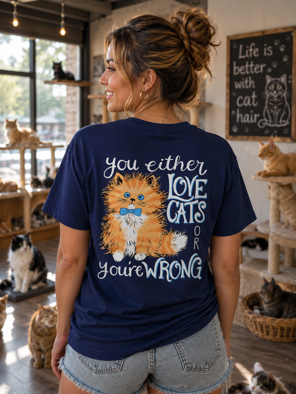 Southern Attitude You're Wrong Cat - Adult & Kids T-Shirts, Sweatshirts & Hoodies apparel design preview 1