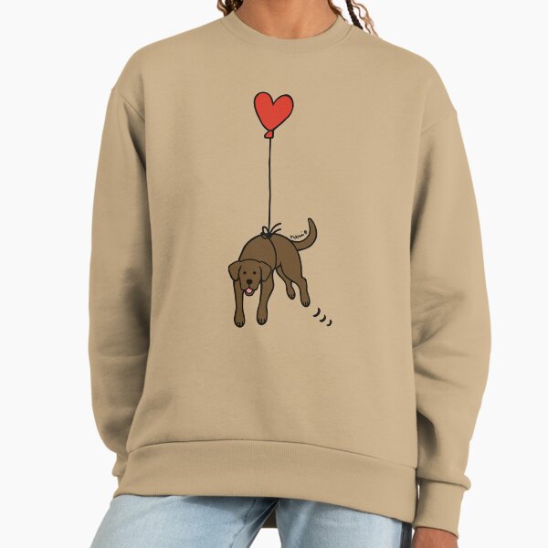 Chocolate Labrador Floating in the Air - Adult & Kids T-Shirts, Sweatshirts & Hoodies apparel design preview 1