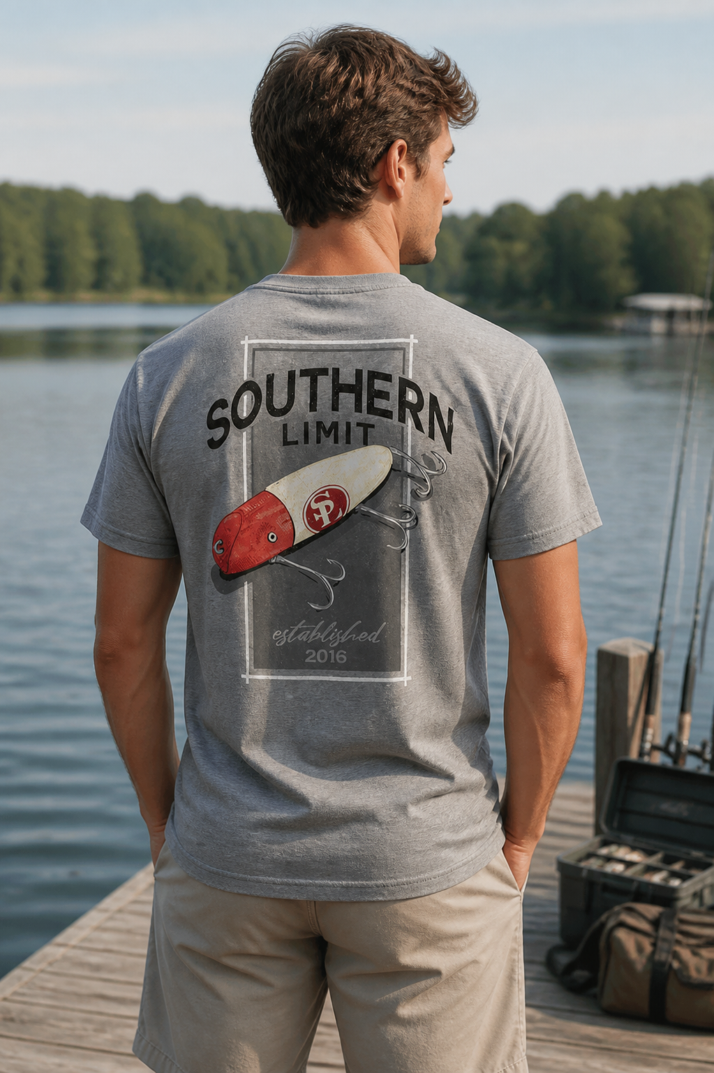 Southern Limits Fishing Bait Lure - Adult & Kids T-Shirts, Sweatshirts & Hoodies apparel design preview 1