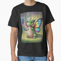 Cute dragon smiling fantasy with butterfly wings - Adult & Kids T-Shirts, Sweatshirts & Hoodies apparel design preview 1