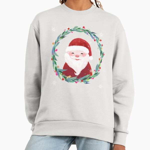 Santa Claus Wreath - Adult & Kids T-Shirts, Sweatshirts & Hoodies apparel design preview 1
