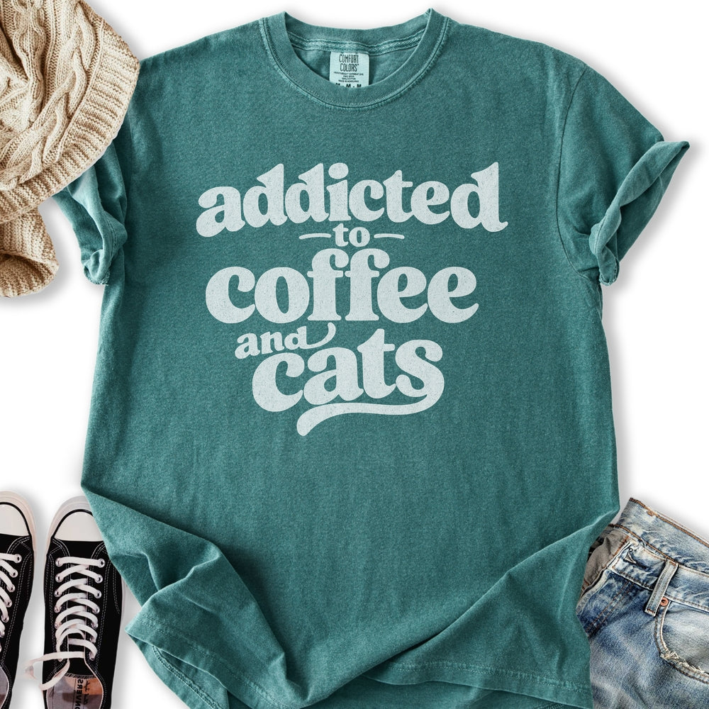 Coffee And Cats - Adult & Kids T-Shirts, Sweatshirts & Hoodies apparel design preview 2