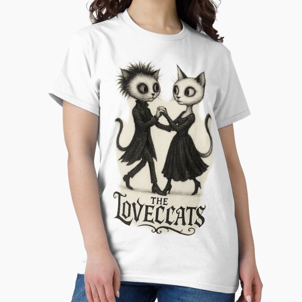 Goth Dancing Cats Lovecats Inspired Art The Cure - Adult & Kids T-Shirts, Sweatshirts & Hoodies apparel design preview 1