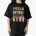 Hello Spring Floral Pots Illustration Colorful - Adult & Kids T-Shirts, Sweatshirts & Hoodies apparel design preview 1