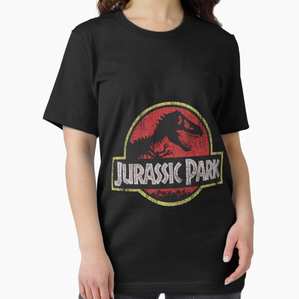 Jurassic Park Classic Retro Red Distressed Logo - Adult & Kids T-Shirts, Sweatshirts & Hoodies apparel design preview 1