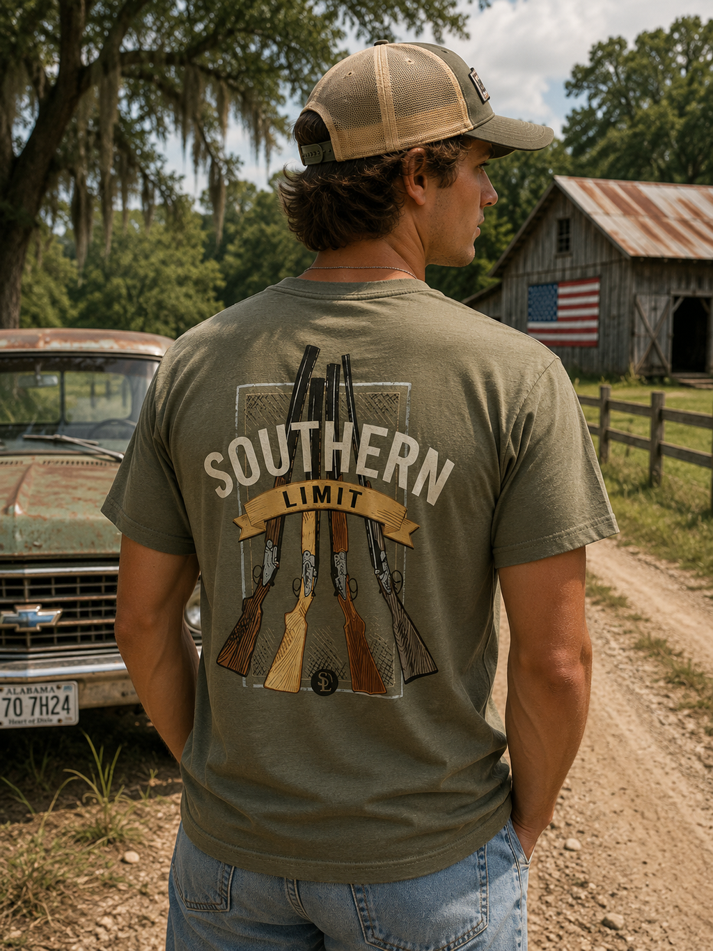 Southern Limits Guns - Adult & Kids T-Shirts, Sweatshirts & Hoodies apparel design preview 1