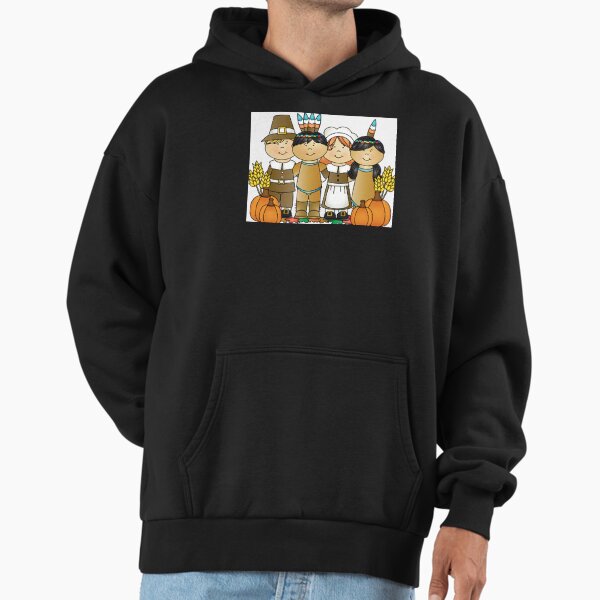 Thanksgiving Family Pilgrims and Indians - Adult & Kids T-Shirts, Sweatshirts & Hoodies apparel design preview 1