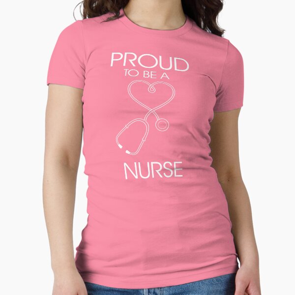 Proud to be a nurse Fitted - Adult & Kids T-Shirts, Sweatshirts & Hoodies apparel design preview 1