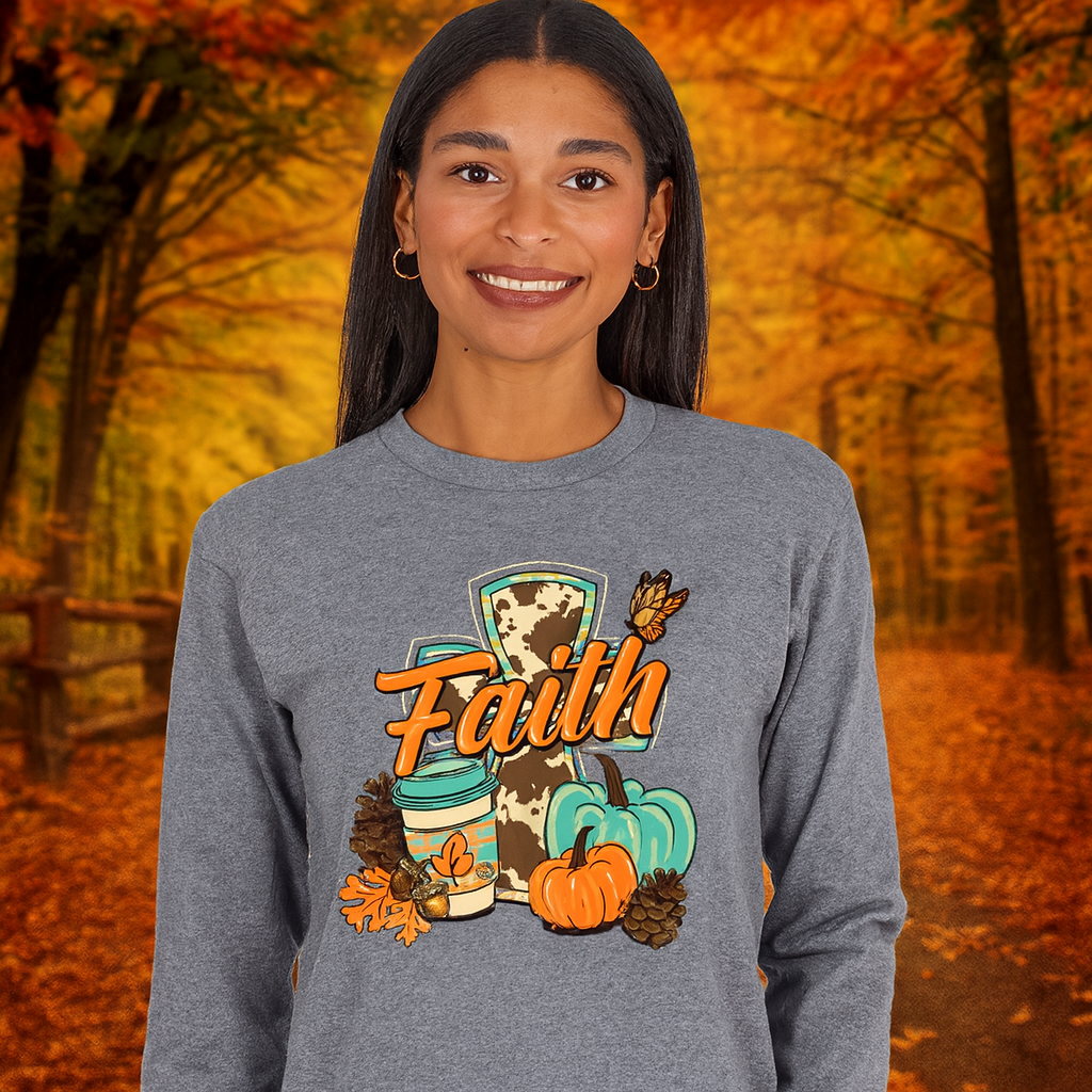 Girlie Girl Originals Fall Faith Pumpkin - Adult & Kids T-Shirts, Sweatshirts & Hoodies apparel design preview 1