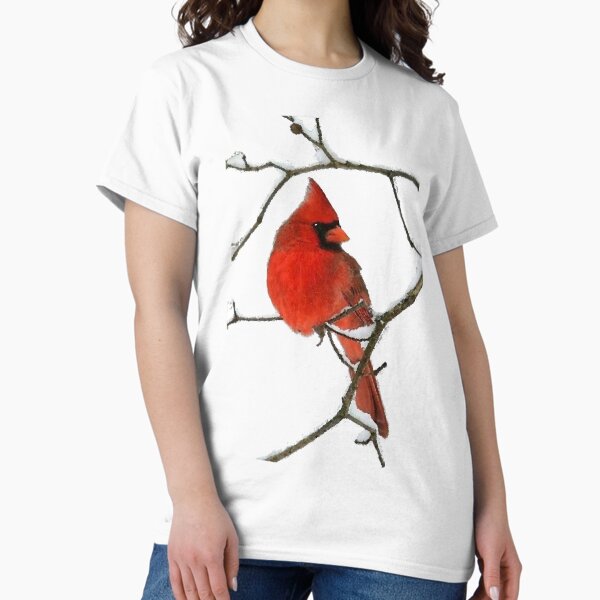 Northern Cardinal Digital Oil Painting Vibrant Spring - Adult & Kids T-Shirts, Sweatshirts & Hoodies apparel design preview 1