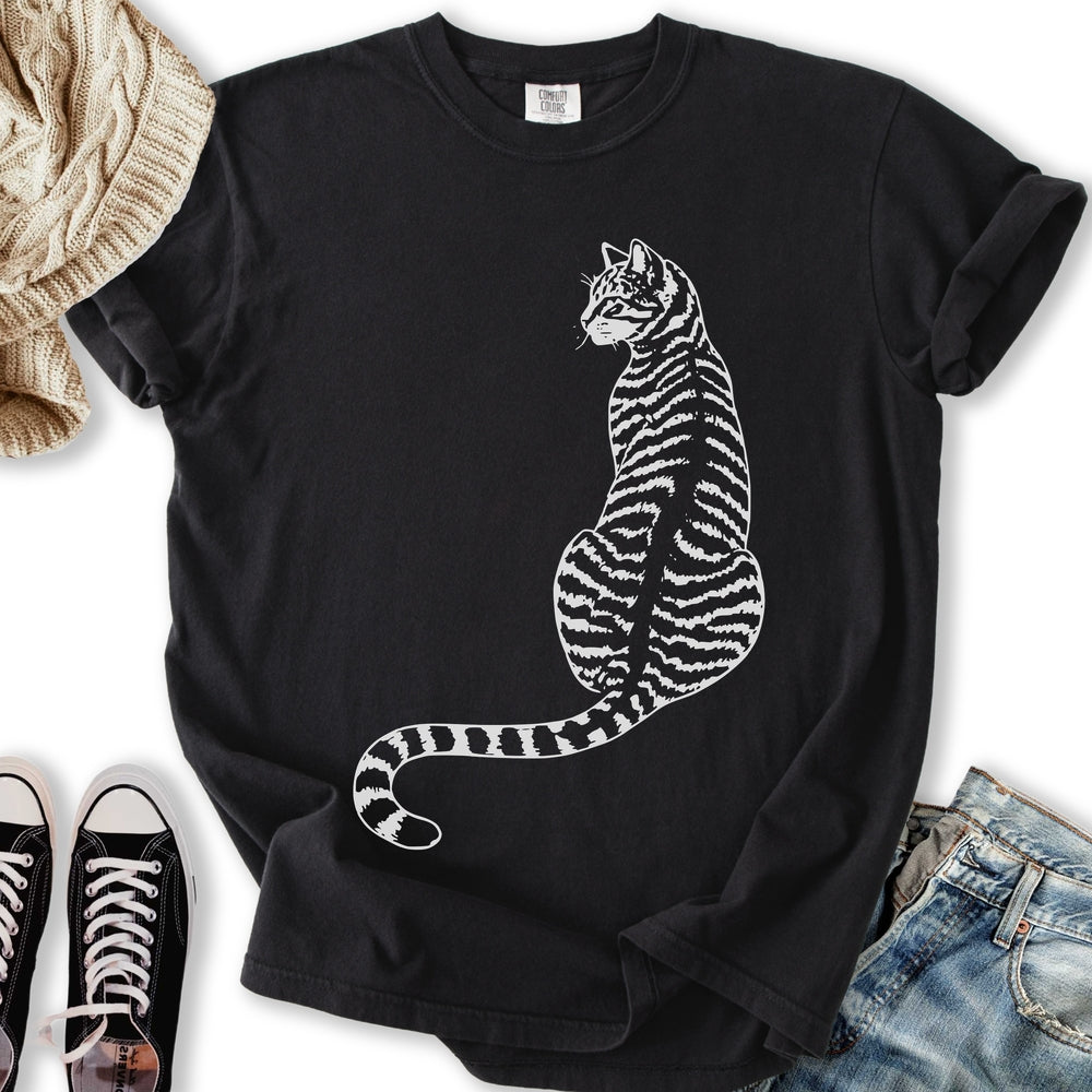 Minimal Tabby Cat - Adult & Kids T-Shirts, Sweatshirts & Hoodies apparel design preview 2
