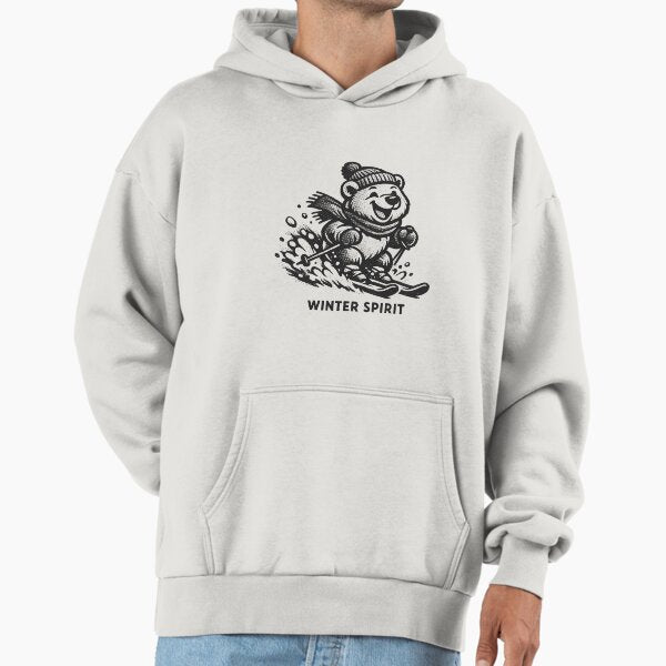 Winter Spirit Ski Bear Design - Adult & Kids T-Shirts, Sweatshirts & Hoodies apparel design preview 1