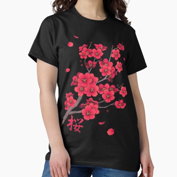 Falling Red Sakura Cherry Blossom petals - Adult & Kids T-Shirts, Sweatshirts & Hoodies apparel design preview 1