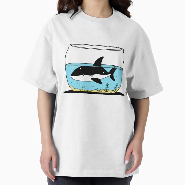 A tiny shark in fishbowl - Adult & Kids T-Shirts, Sweatshirts & Hoodies apparel design preview 1