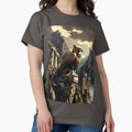 Fantasy Griffin Watching the Ruins - Adult & Kids T-Shirts, Sweatshirts & Hoodies apparel design preview 1