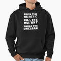 Burn the Heretic (light text) - Adult & Kids T-Shirts, Sweatshirts & Hoodies apparel design preview 1