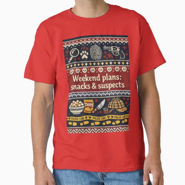 Weekend Plans Snacks and Suspects Cosplay Design - Adult & Kids T-Shirts, Sweatshirts & Hoodies apparel design preview 1