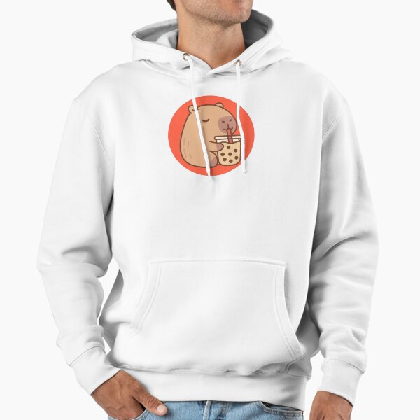 Chibi Capybara Drinking Boba Tea - Adult & Kids T-Shirts, Sweatshirts & Hoodies apparel design preview 1