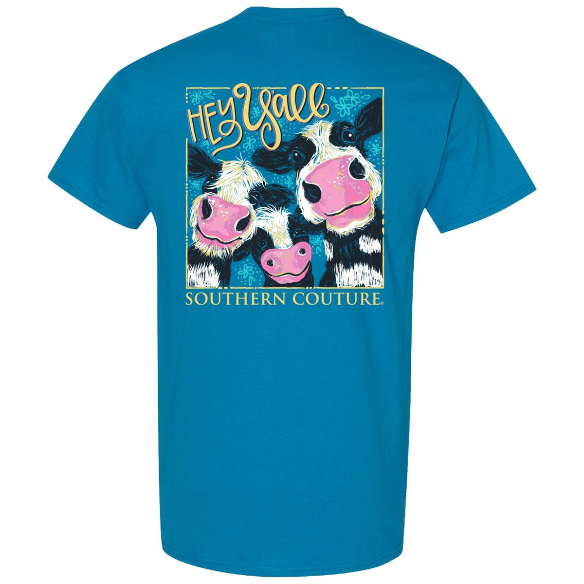 Southern Couture Classic Hey Y'All Cows - Adult & Kids T-Shirts, Sweatshirts & Hoodies apparel design preview 1