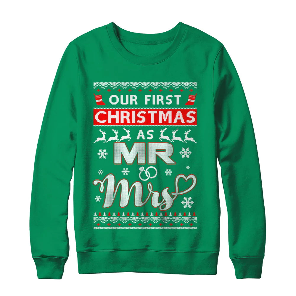 Our first Christmas as mr and mrs Christmas sweater product image 4