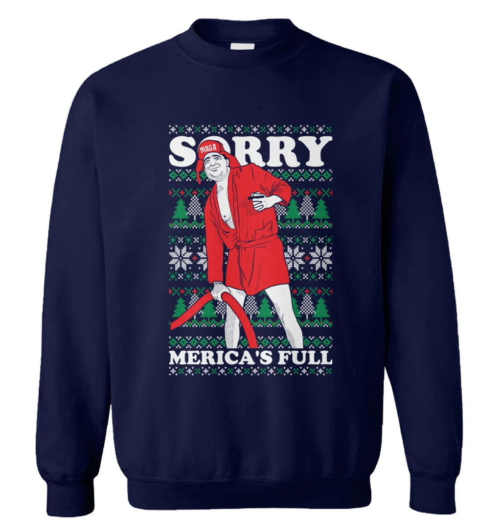D*nald Tr*mp sorry merica’s full Christmas sweater product image 4