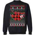 Red plaid buffalo sloth pajamas Christmas sweater product image 2