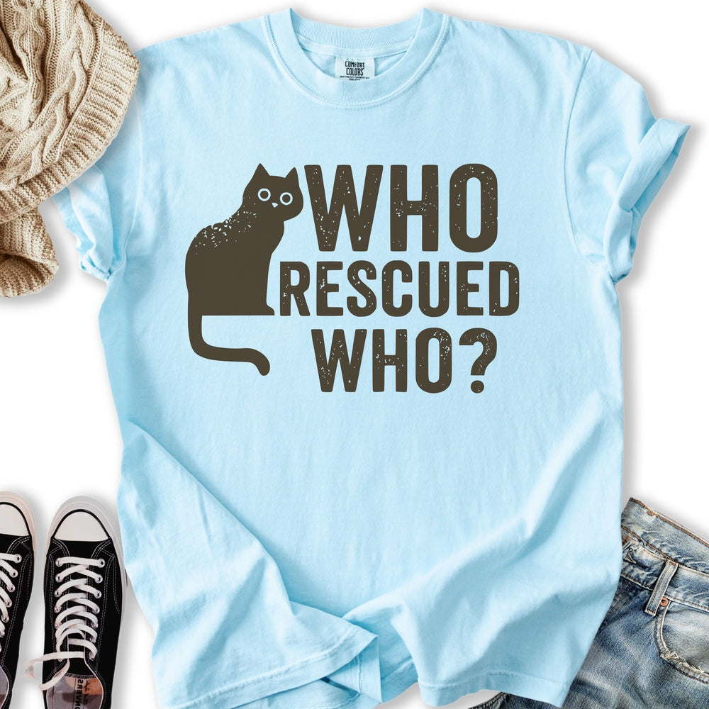 Who Rescued - Adult & Kids T-Shirts, Sweatshirts & Hoodies apparel design preview 2