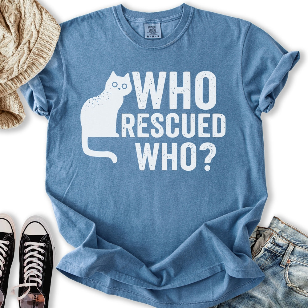 Who Rescued - Adult & Kids T-Shirts, Sweatshirts & Hoodies apparel design preview 1