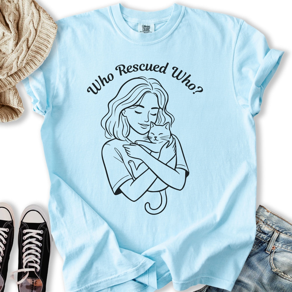 Who Rescued LineArt - Adult & Kids T-Shirts, Sweatshirts & Hoodies apparel design preview 2
