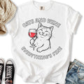 Cats and Wine LineArt - Adult & Kids T-Shirts, Sweatshirts & Hoodies apparel design preview 1
