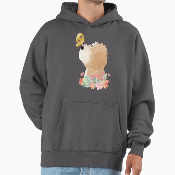 Hello Spring! White Cream Goldendoodle Labradoodle - Adult & Kids T-Shirts, Sweatshirts & Hoodies apparel design preview 1