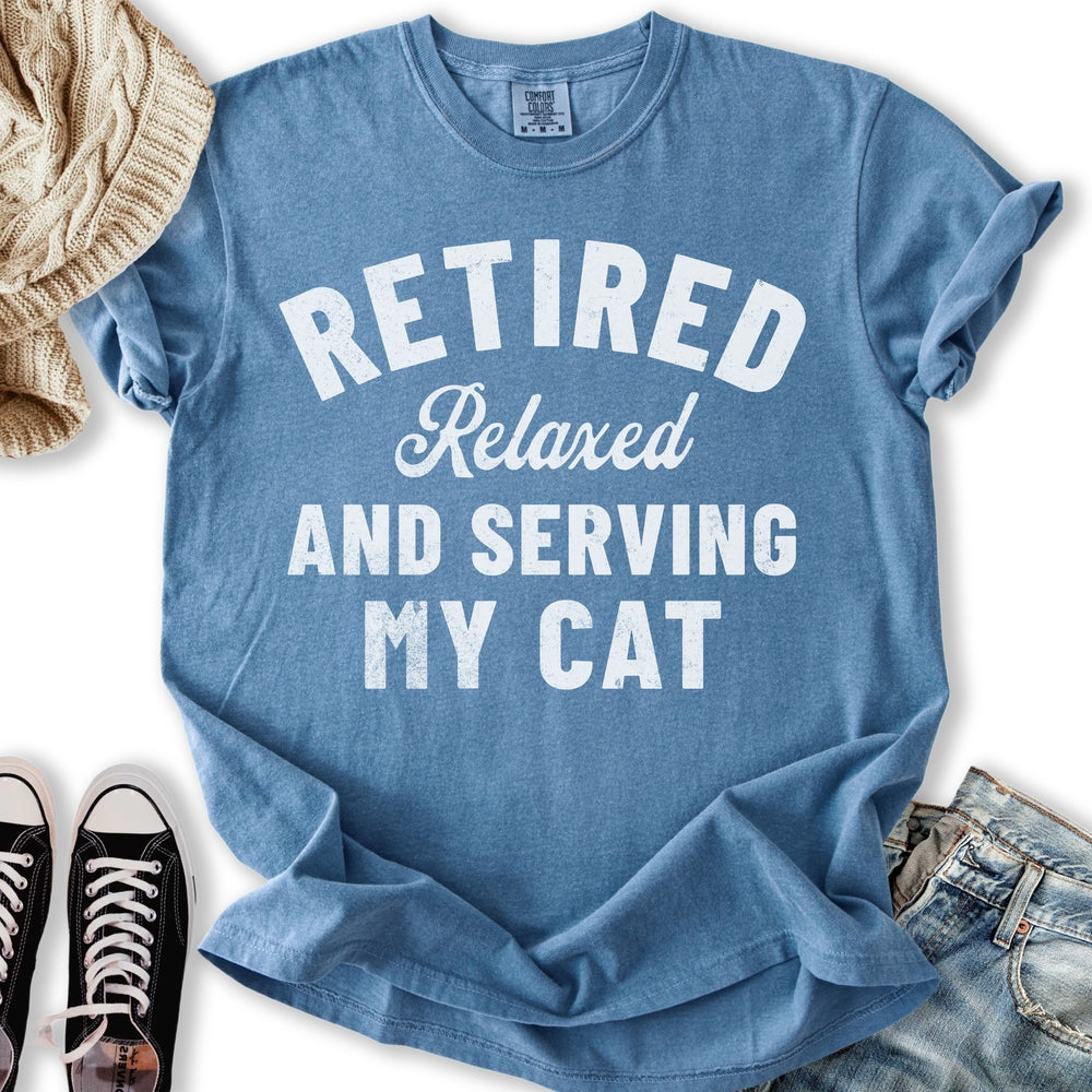 Retired Cat Mom - Adult & Kids T-Shirts, Sweatshirts & Hoodies apparel design preview 2