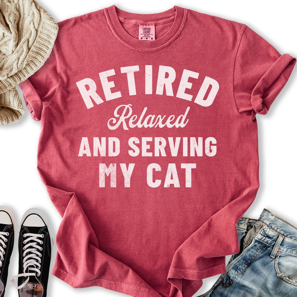 Retired Cat Mom - Adult & Kids T-Shirts, Sweatshirts & Hoodies apparel design preview 1