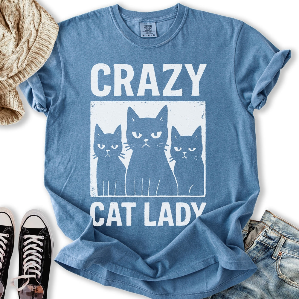Crazy Cat Lady Grunge - Adult & Kids T-Shirts, Sweatshirts & Hoodies apparel design preview 2
