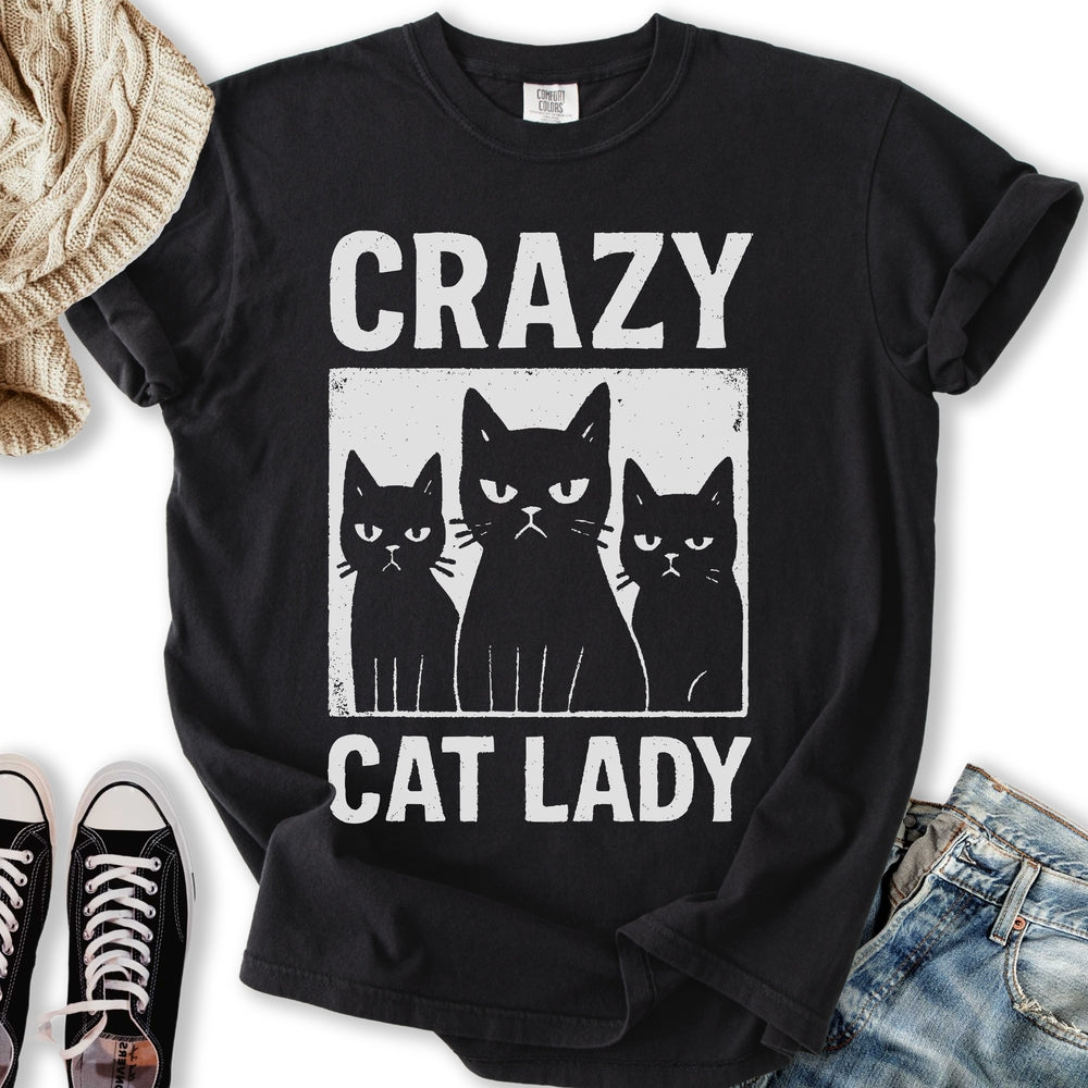 Crazy Cat Lady Grunge - Adult & Kids T-Shirts, Sweatshirts & Hoodies apparel design preview 1