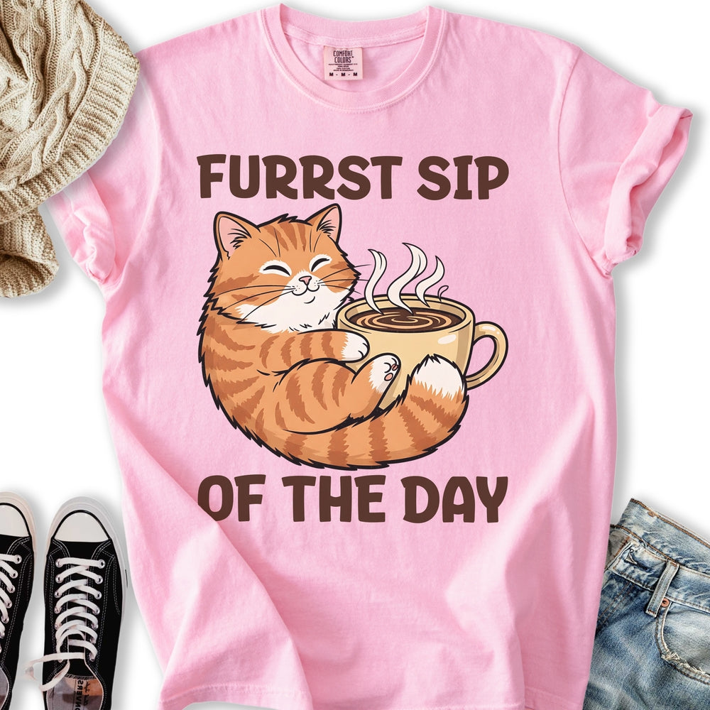 Furrst Sip of the Day - Adult & Kids T-Shirts, Sweatshirts & Hoodies apparel design preview 2