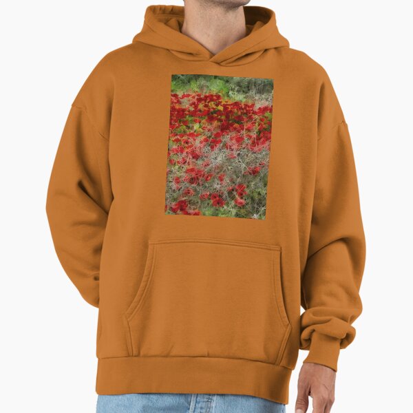 Beautiful Red Wildflower Anemones Abstract Art - Adult & Kids T-Shirts, Sweatshirts & Hoodies apparel design preview 1
