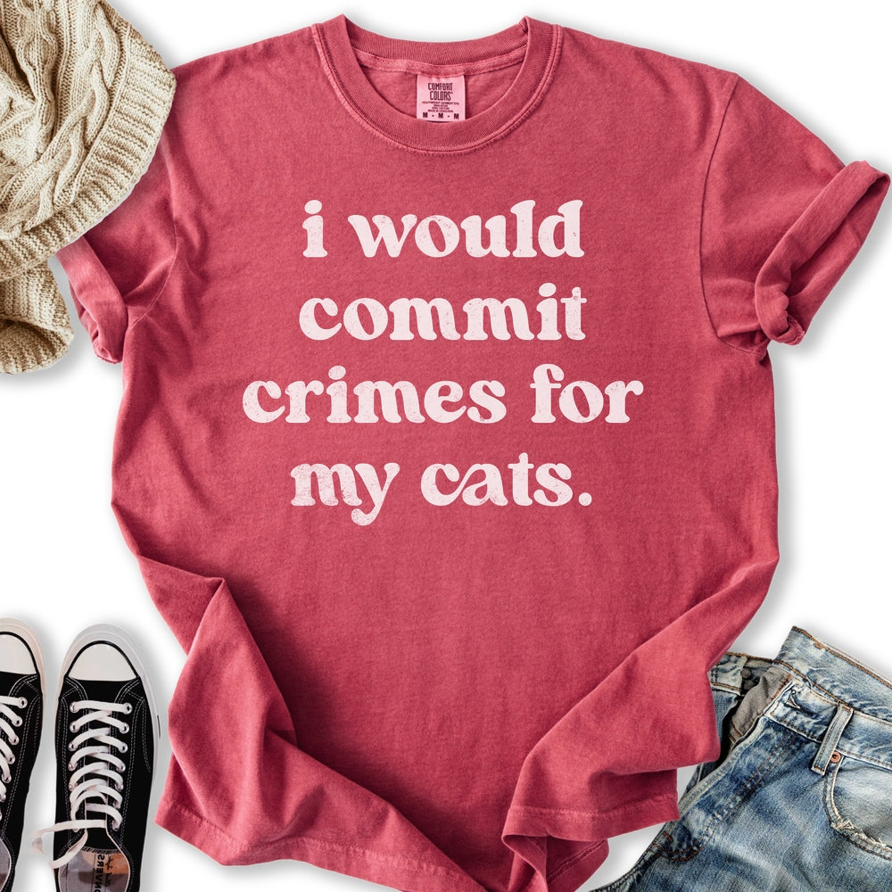 Commit Crimes For My Cats - Adult & Kids T-Shirts, Sweatshirts & Hoodies apparel design preview 1