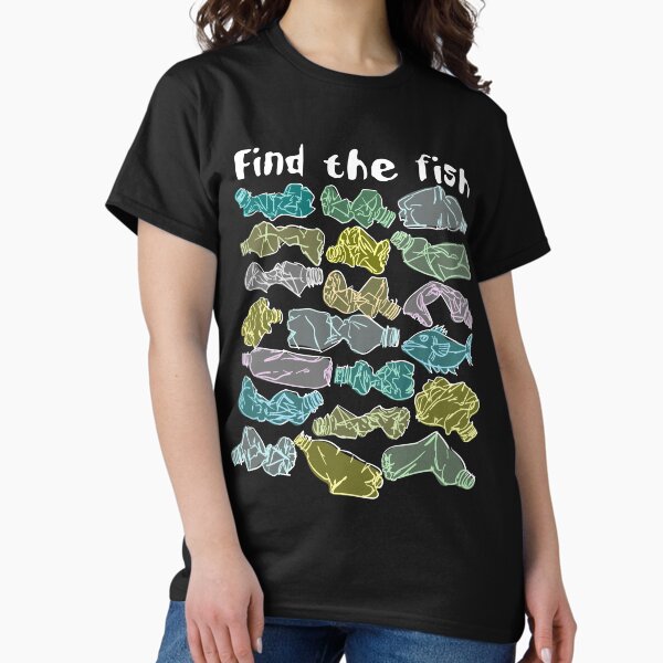 Find the fish and save ocean from plastic pollution - Adult & Kids T-Shirts, Sweatshirts & Hoodies apparel design preview 1