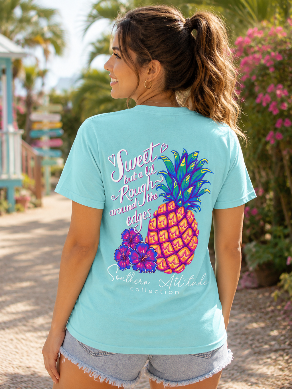 Southern Attitude Preppy Rough Pineapple - Adult & Kids T-Shirts, Sweatshirts & Hoodies apparel design preview 1